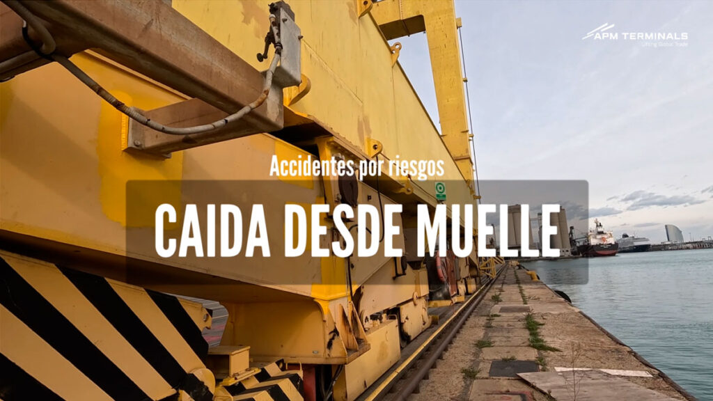 Accidentes por riesgos caída desde muelle